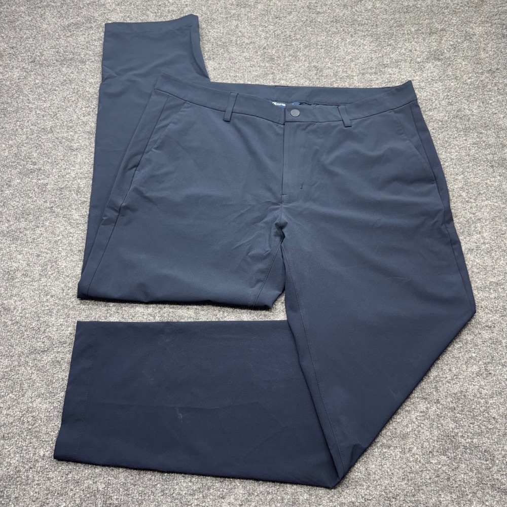 Cutter & Buck Mens Voyager Performance Chino Pants Navy Blue 40x34 Stretch Golf